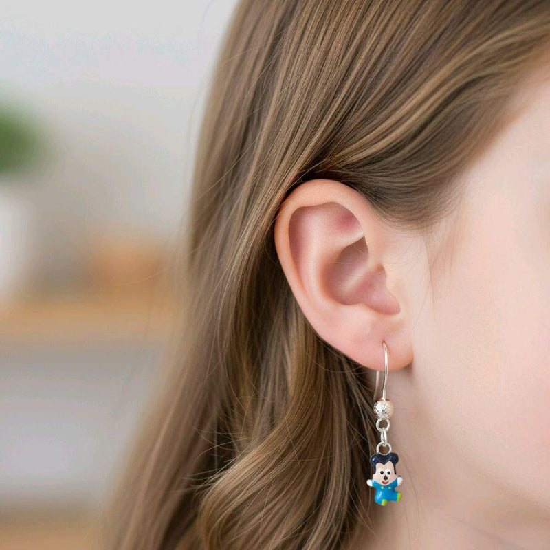 Mickey Earrings 18K / Anting Mickey 18K / Diamond Jewelry / 338AMSLS1