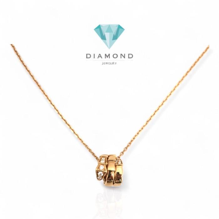 Viper Ulo Snake Head Diamond Necklace 18K-Diamond Jewelry-402KBD9000LS-HT