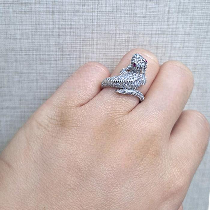 Cincin Mas Model Cicak 18K-Diamond Jewelry