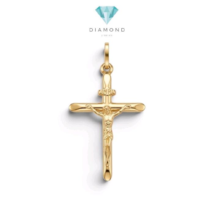 Gold Cross Pendant 16K / Liontin Salib Emas 16K / Diamond Jewelry / 286LMS066LS