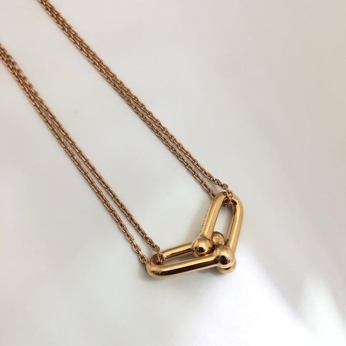 Hardware pendant Gold Necklace 18k Rose Gold-Diamond Jewelry