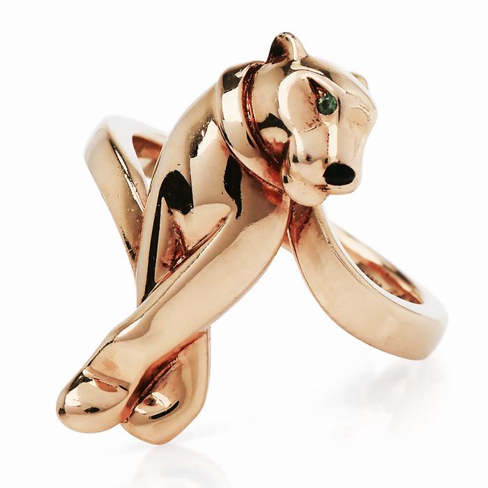 Panthere Tsavorite onyx crt 18k gold ring-Diamond Jewelry-47CMSSM1700RY