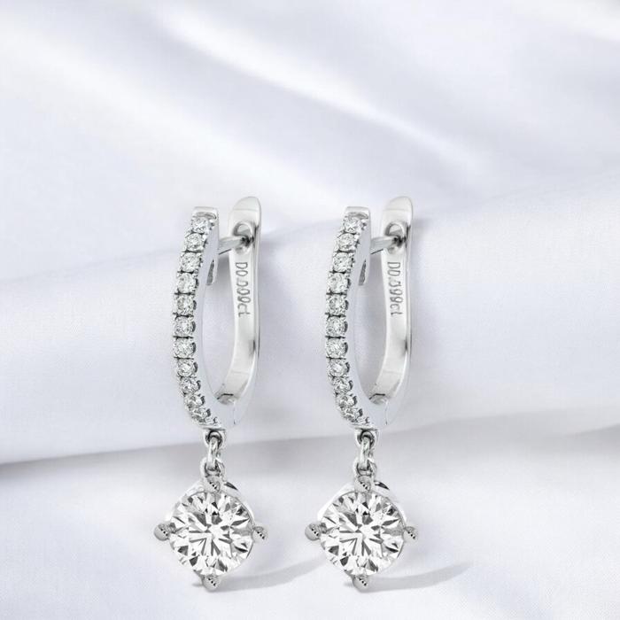 Diamond Hoop Earrings / Diamond Jewelry