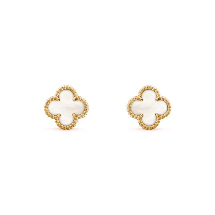 Sweet alhambra van cleef earring 18 K white/yellow gold