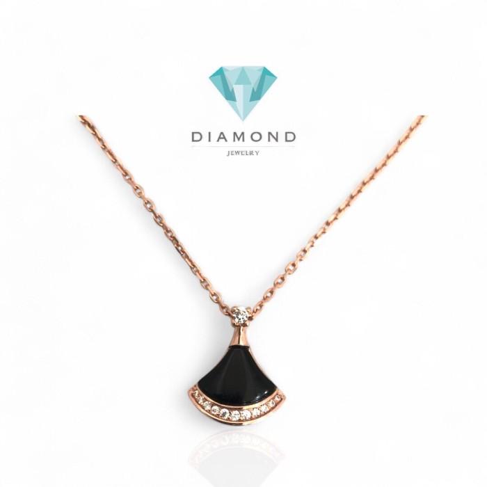 Kalung Emas Diva Bolak Balik 750K-Diamond Jewelry-395KMS522LS-HT