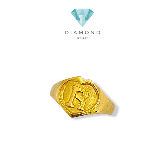 R Gold Ring 24K / Cincin Emas R 24K / 111CMSWP1