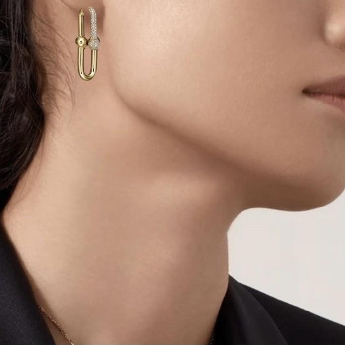 Hardware Earring T Diamond 18K Gold Diamond Jewelry