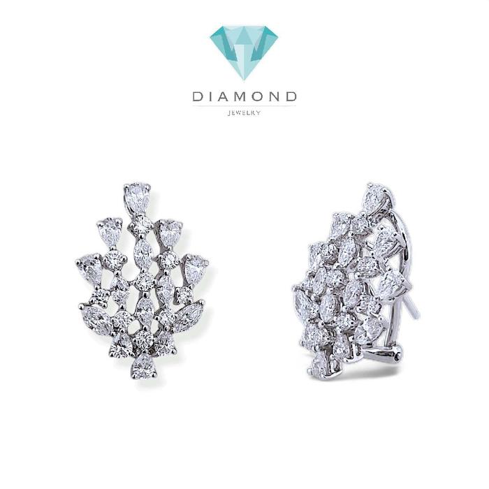 Leaf Diamond Earring 18K / Diamond Jewelry