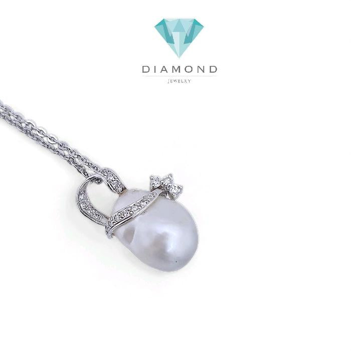 Liontin Pearl Diamond 18K / Diamond Jewelry 8LMGT750WP-(1250HT)