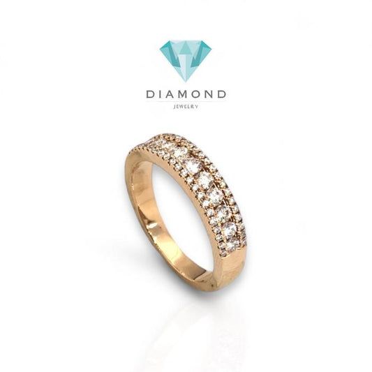 Cincin berlian 18K rose gold diamond jewelry