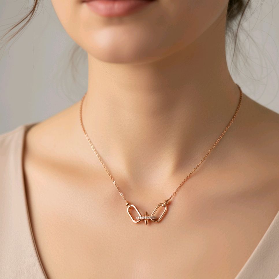 Titan Diamond Necklace 18K / Kalung Berlian Titan 18K / Diamond Jewelry 423KBD10000RY - HT