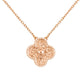 Clover Gold Necklace & Earring Vintage 18K-Diamond Jewelry-268ABD905RY-401KBD523RY-HT
