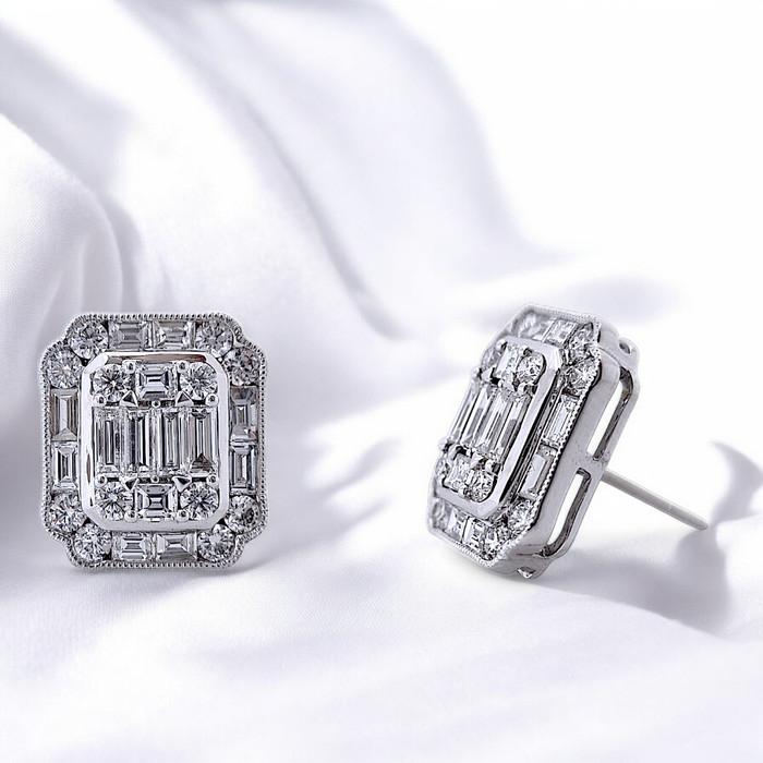 Magic Baguette Earrings 18K / Diamond Jewelry