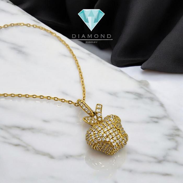 Liontin Mas Sirkon Model Apple 18K-Diamond Jewelry
