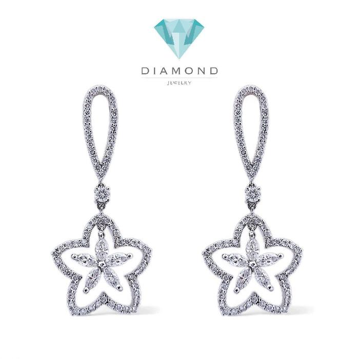 Anting Diamond Star Earring 18k -Diamond Jewelry