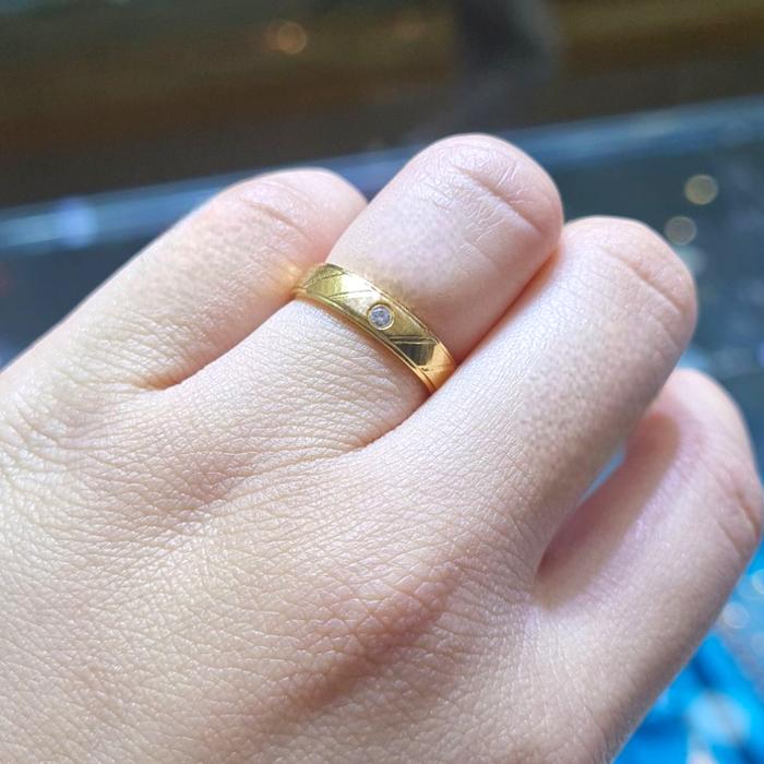 Cincin Mas 1Mata 23K-Diamond Jewelry