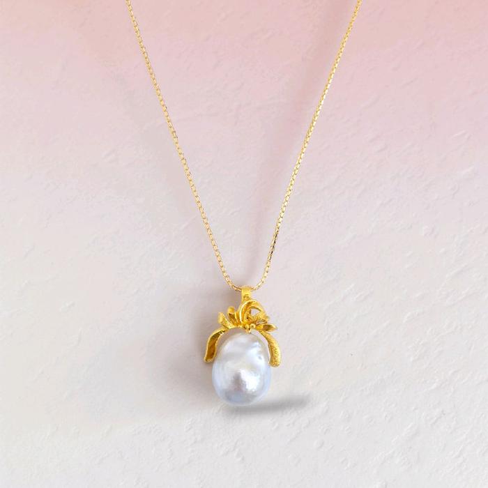 Gold Pearl Pendants 23K / Liontin Mutiara Emas 23K / Diamond Jewelry / 210LMSWP7