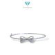 Ribbon  White Gold  Bracelets 17K / Gelang Emas Putih Pita 17K / Diamond Jewelry / 476GMS411LS