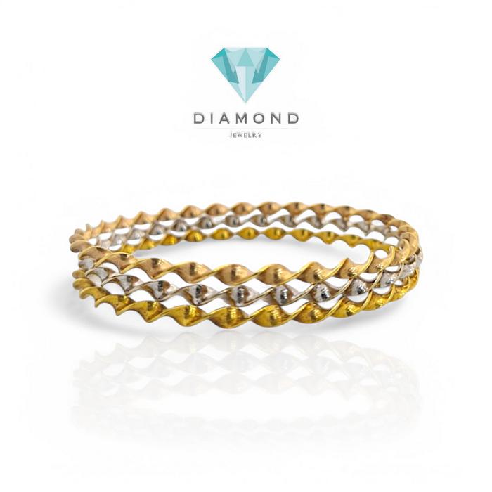 Gelang Mas Keroncong ulir 3 Warna 22K-Diamond Jewelry