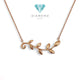 Leaf Necklace 18K / Kalung Daun 18K / Diamond Jewelry 422KBD486RY - HT