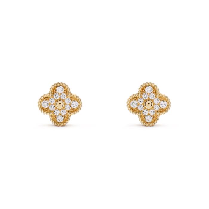 Sweet diamond gold clover vc 18k-Diamond Jewelry