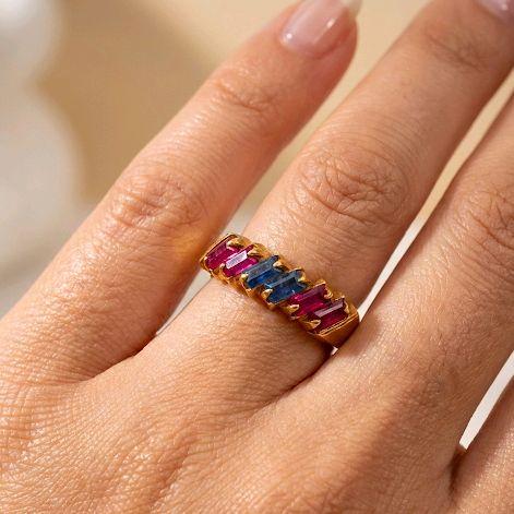 Rainbow Gold Ring 23K / Cincin Emas Pelangi 23K / 59CMSWP5
