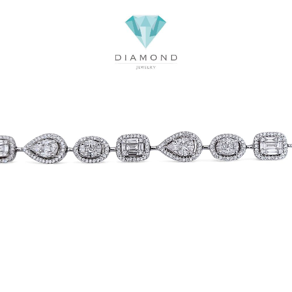 Tennis Fancyshape Diamond Bracelet 18K / Gelang Tennis Fancyshape Diamond 18K / Diamond Jewelry 403GB4000ANANLS-HT