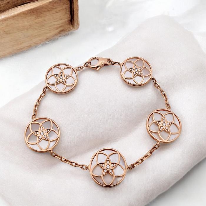 Flower MOP Diamond Bracelet 18K / Diamond Jewelry-99GBD179300AB-HT
