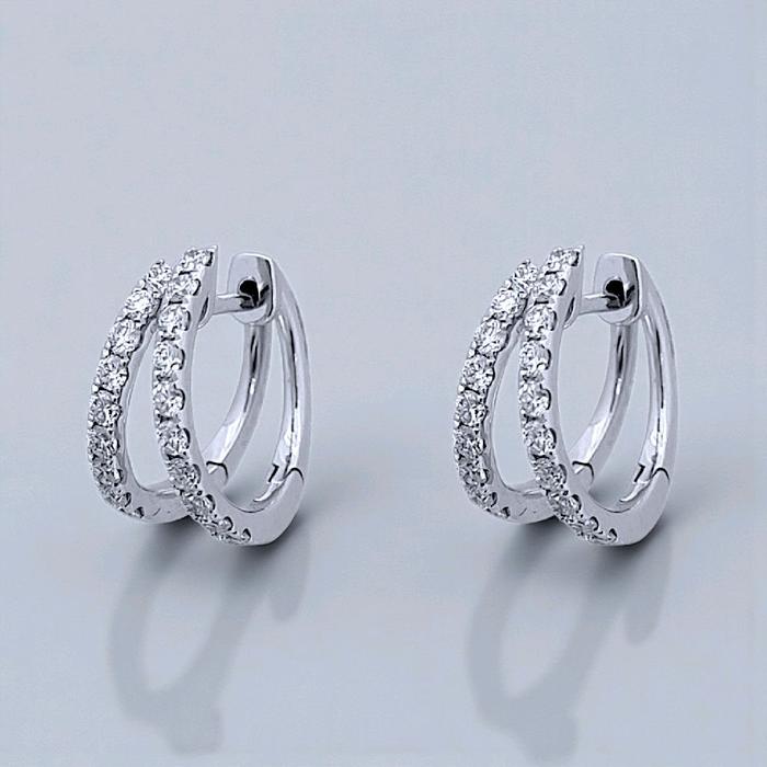 Double Hoop Diamond Earring 18K / Anting Berlian Hoop Double 18K / Diamond Jewelry 391AB4900VIONLS - HT