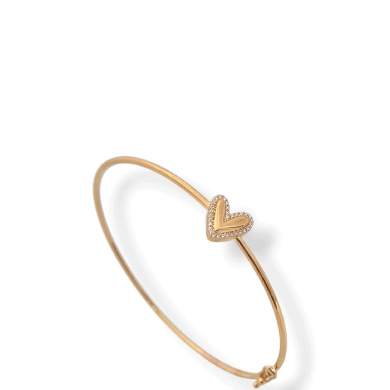 Heart Gold Bracelets 16K / Gelang Hati Emas 16K / Diamond Jewelry / 479GMS333LS