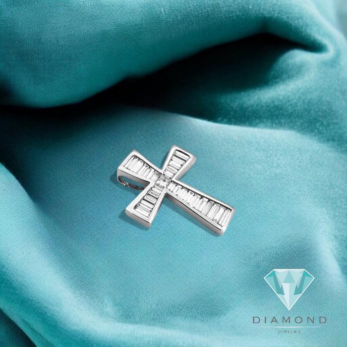 Baguette Diamond Cross Pendant