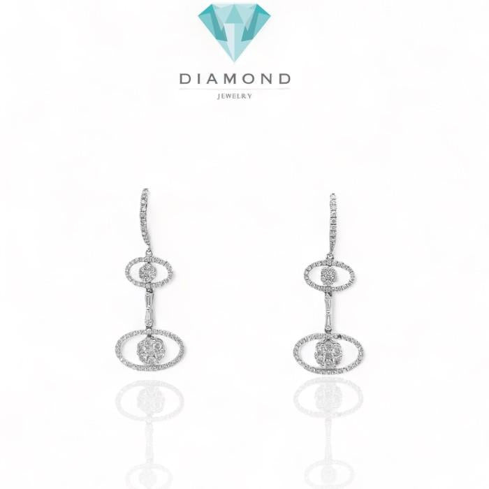 Eclipse Diamond Earring 18k white gold-Diamond Jewelry