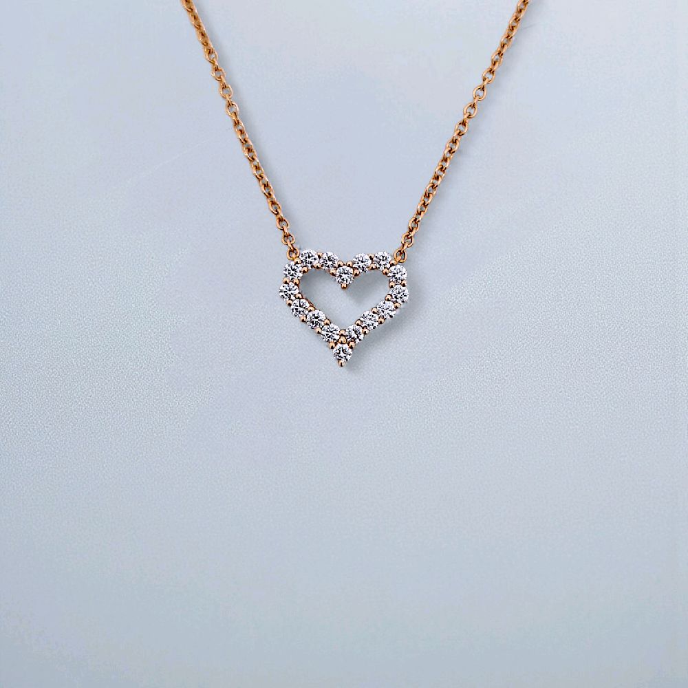 Love Small Diamond Necklace 18K / Kalung Berlian Hati Kecil 18K / Diamond Jewelry 133KBD52000AB -HT