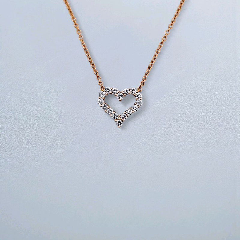 Love Small Diamond Necklace 18K / Kalung Berlian Hati Kecil 18K / Diamond Jewelry 133KBD52000AB -HT