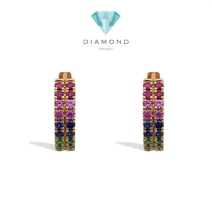 Rainbow Diamond Earring 18K / Anting Berlian Pelangi 18K / Diamond Jewelry 57BAAB43000LS-HT