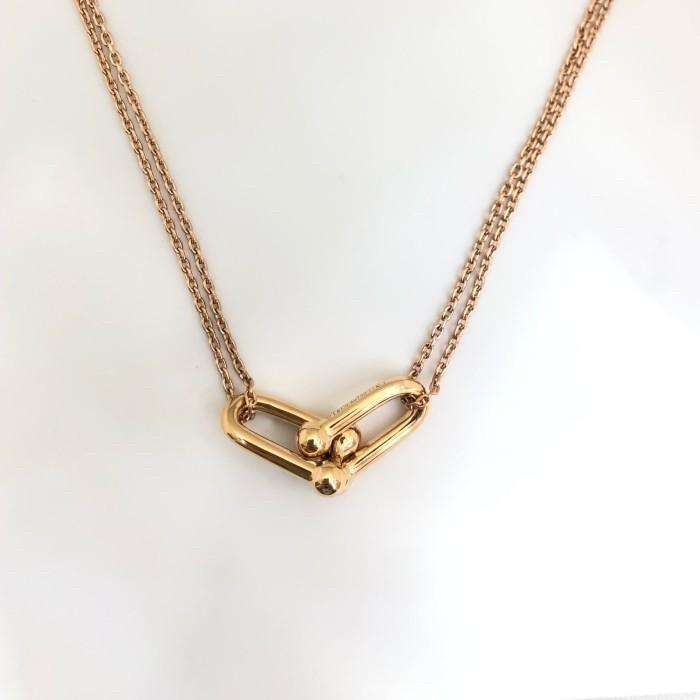 Hardware pendant Gold Necklace 18k Rose Gold-Diamond Jewelry