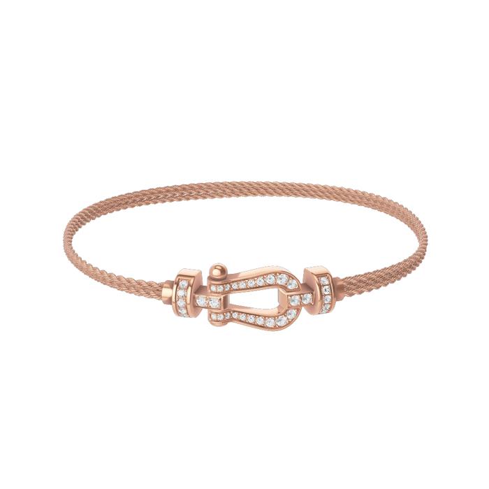 Fred medium custom Diamond 18K gold bracelet Diamond Jewelry