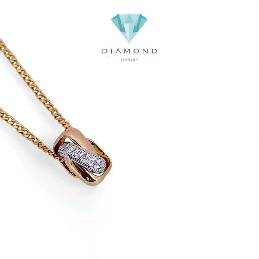 Trinity Cushion Diamond Necklace 18K / Kalung Trinity Cushion Berlian 18K / Diamond Jewelry 109KBD168000AB-HT