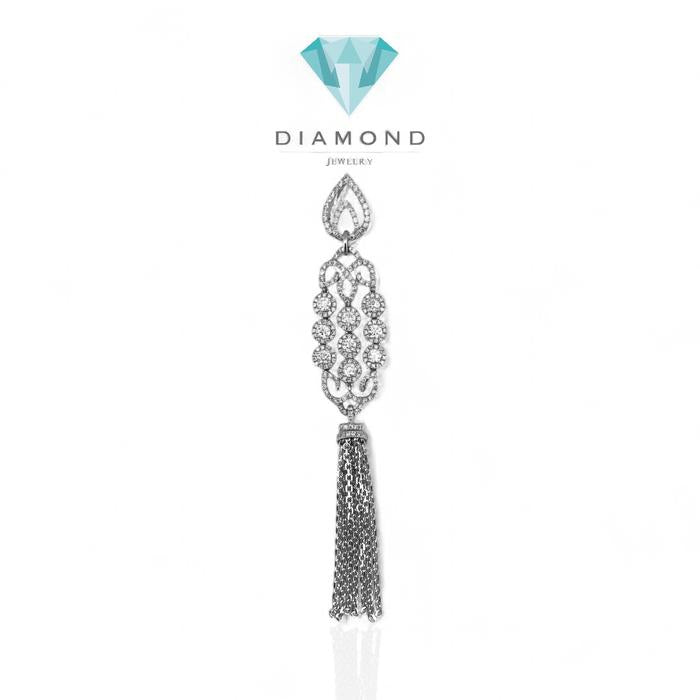 Kalung berlian panjang model rumbai