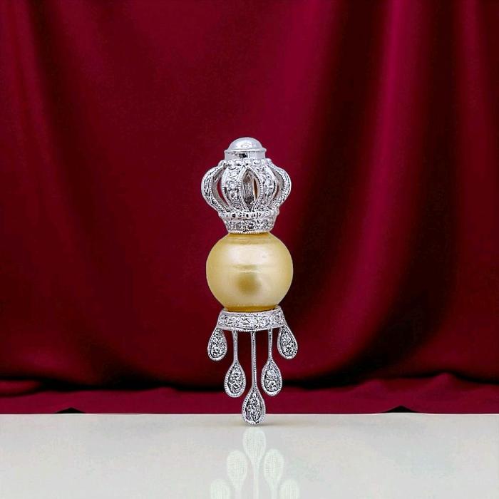 Liontin Crown Pearl Diamond 18K / Diamond Jewelry 5LMGT998WP-(1500HT)