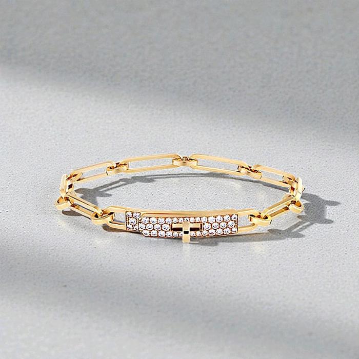 Kelly Chain Diamond Bracelet 18K/Gelang Rantai Kelly Berlian-Diamond Jewelry-439GBD2400LS