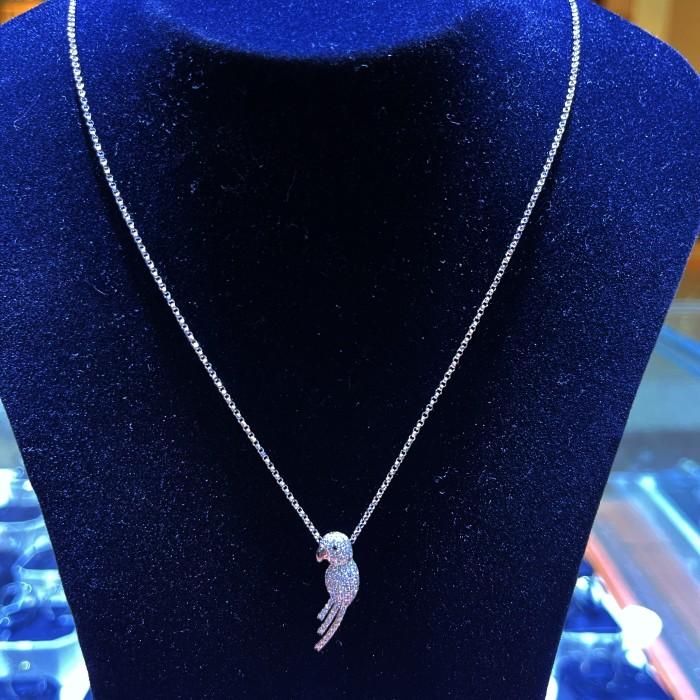 Bird Fauna Diamond Necklace White Gold 18K Diamond Jewelry-89LBM1395WPLS-HT