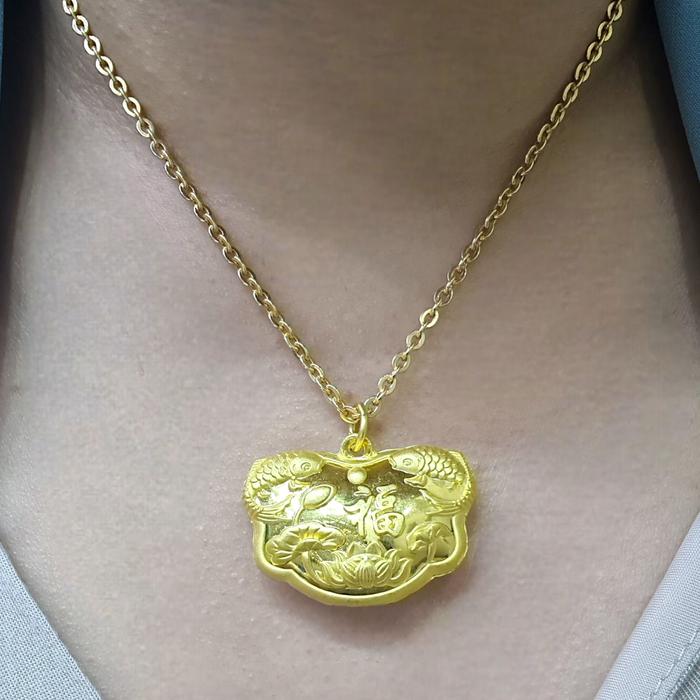 Liontin Mas Fu HK 24K-Diamond Jewelry