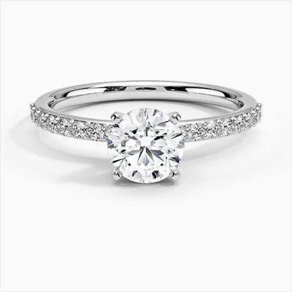 Cincin Emas Putih Asli 700K Swarozki Diamond Jewelry-411CMS175LS-HT
