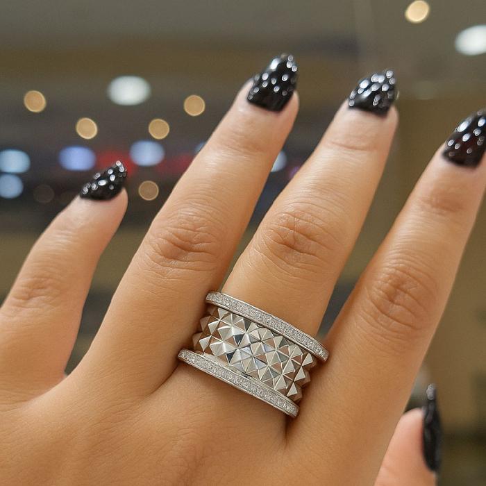 ZeroRock Diamond Ring 18K / Cincin Berlian zero Rock 18K / Diamond Jewelry-1CBD1318LSNEW-HT