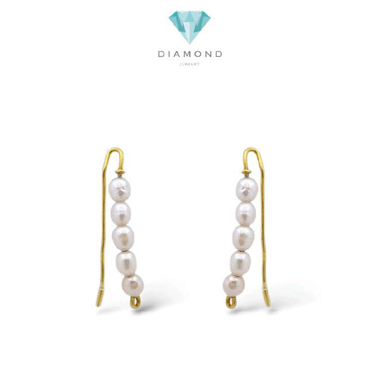 Gold Pearl Earrings 23K / Anting Emas Pearl 23K / Diamond Jewelry / 372AMSWP2