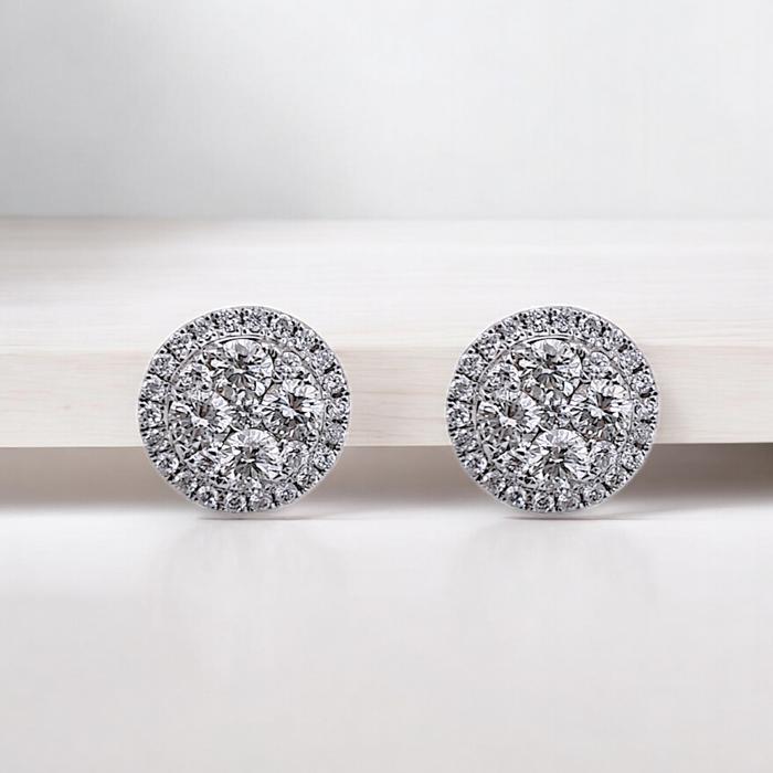 Pearl Diamond Earrings duo diamond south sea 18K / Diamond Jewelry