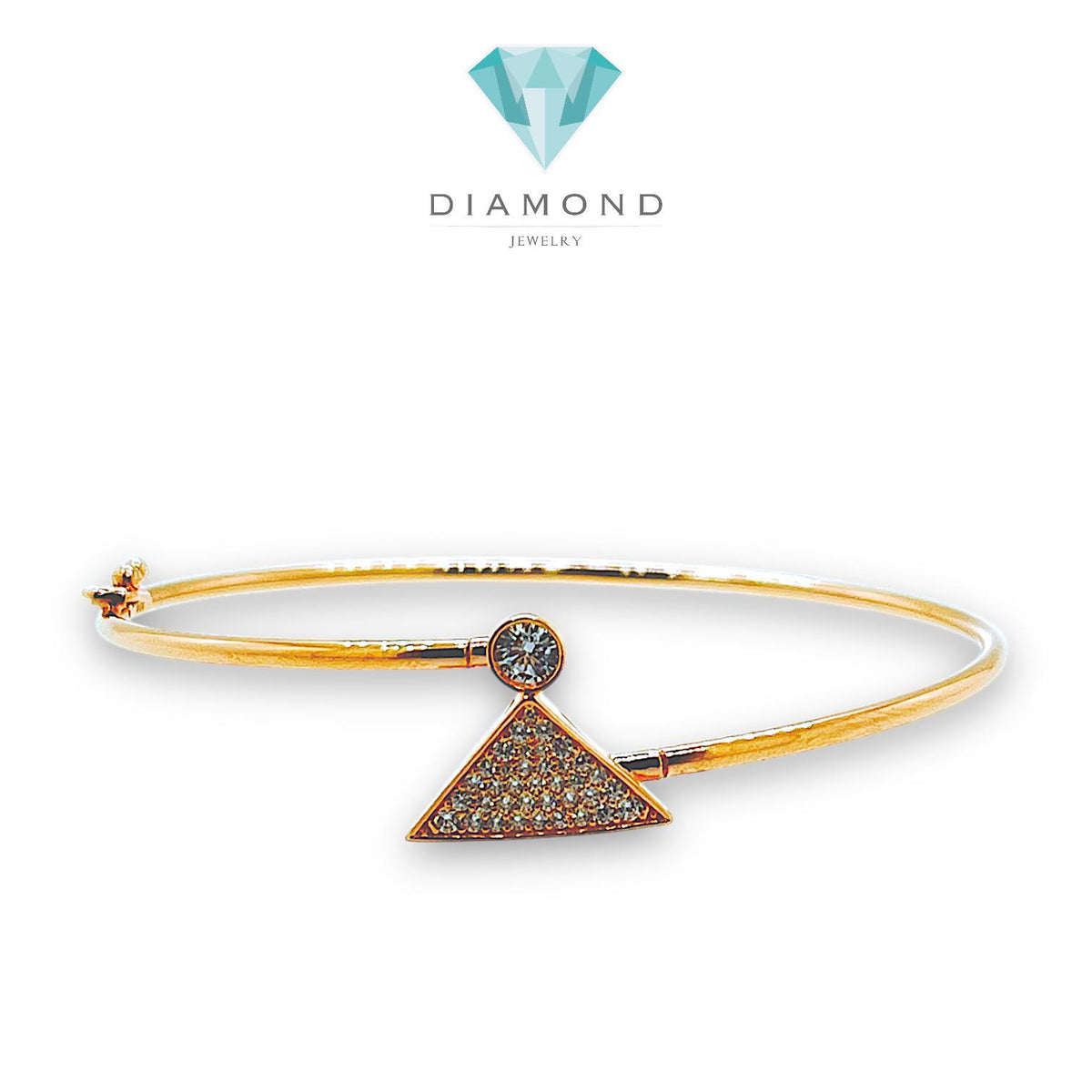 Gelang Emas Sirkon Model Segitiga / Gold Bracelet  750K-413GMS629LS-HT