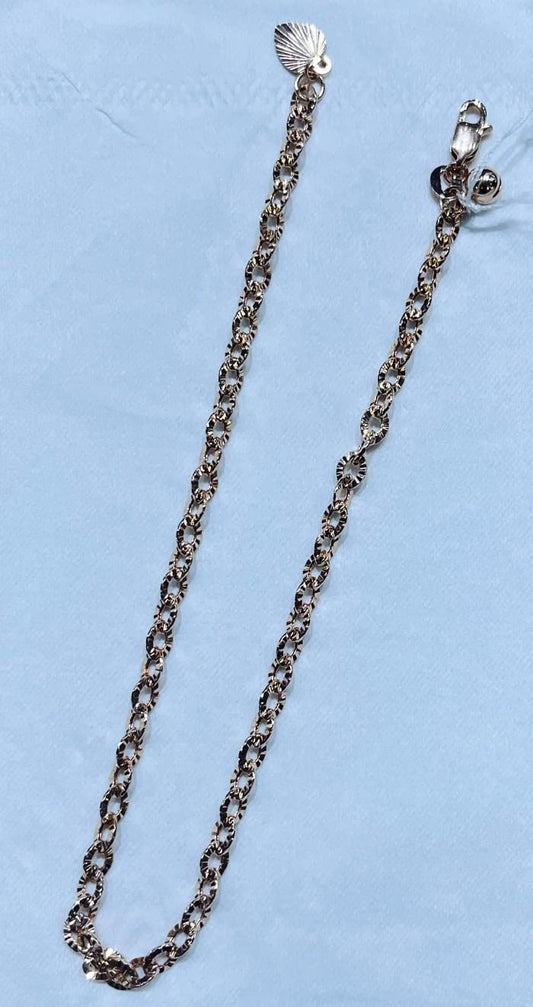 Gelang kaki rose gold Fashion 18K Diamond Jewelry