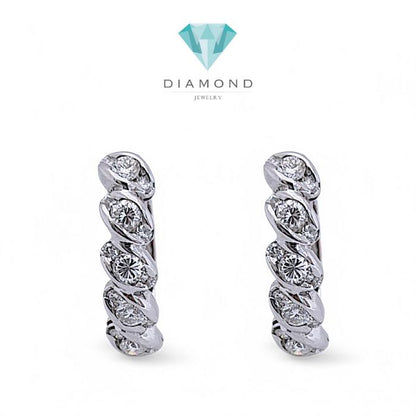 Diamond Hoop Earring 18K / Diamond Jewelry